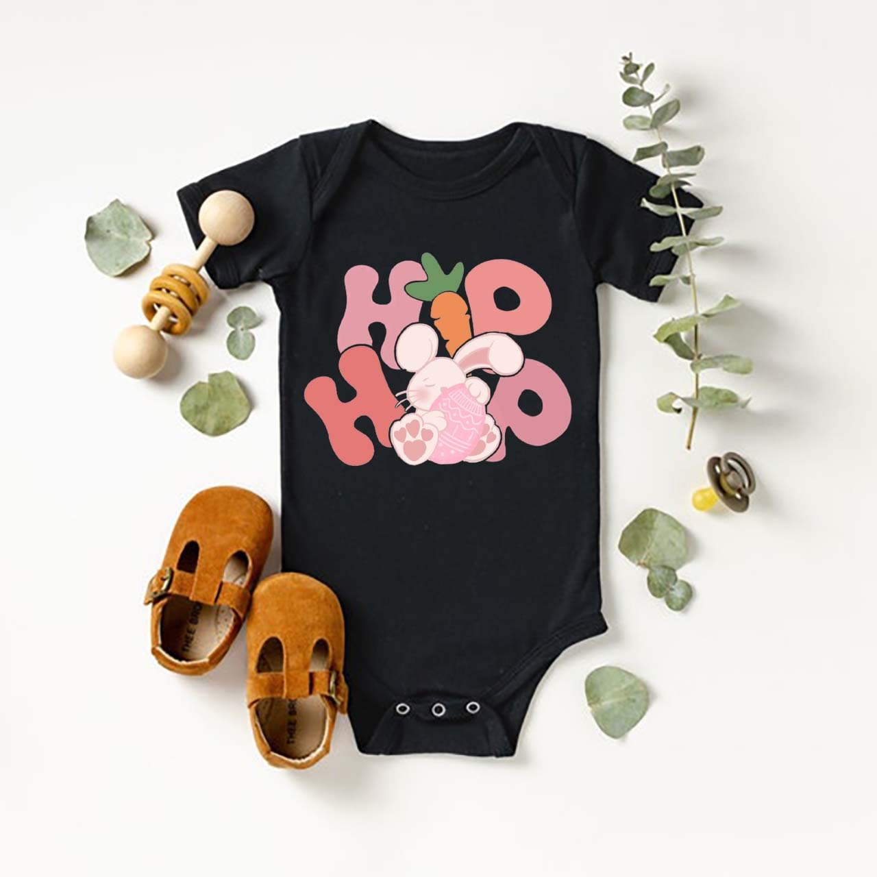 Hip Hop Kids Easter Natural Easter Shirt Baby Bodysuit