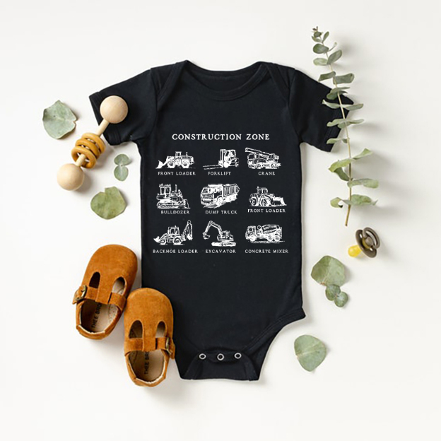 Construction Zone Baby Bodysuit