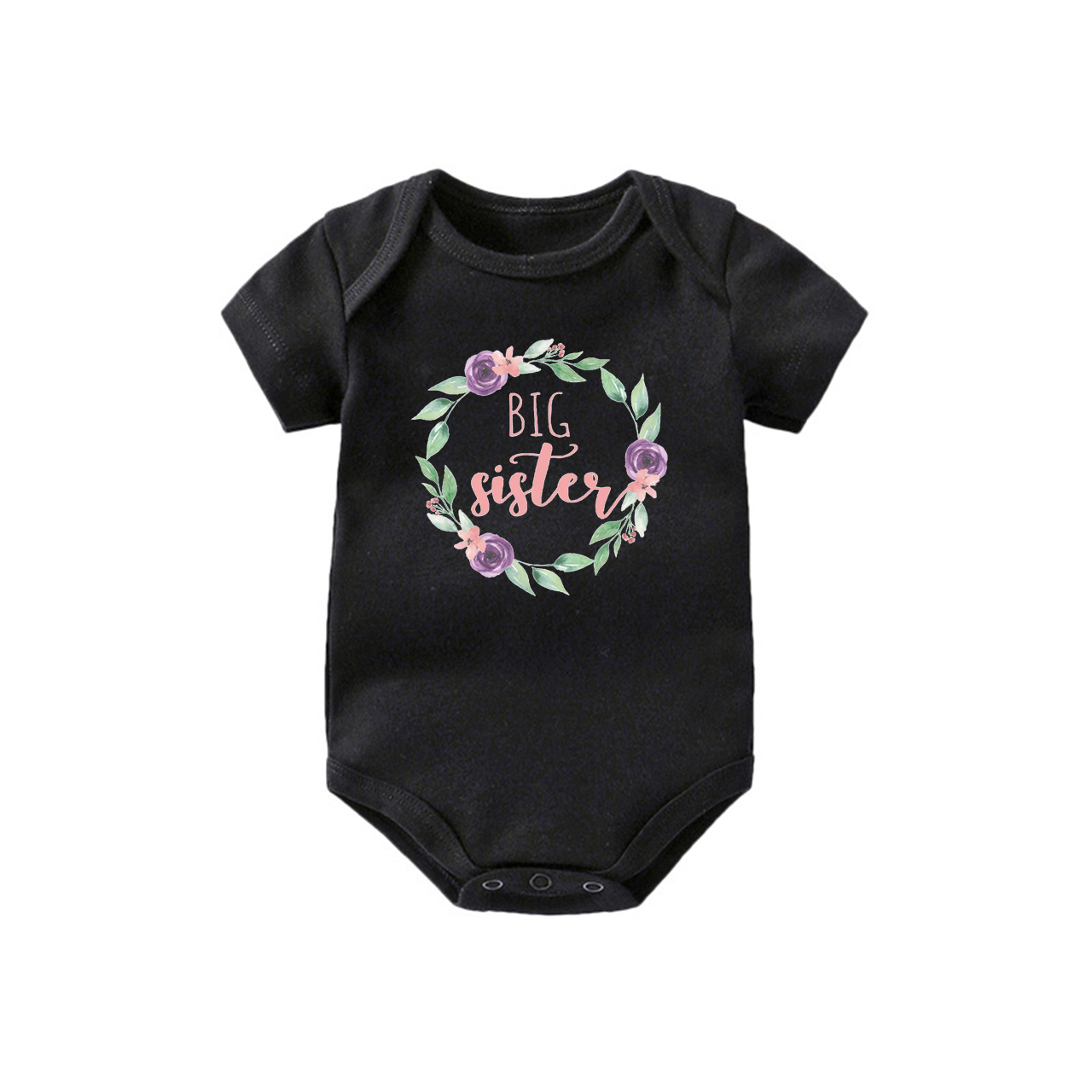Big Sister Floral,Baby Bodysuit