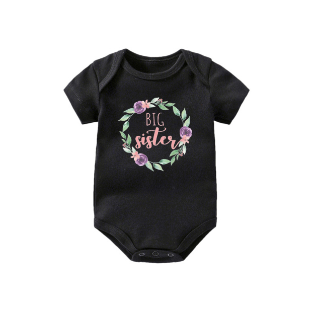 Big Sister Floral,Baby Bodysuit