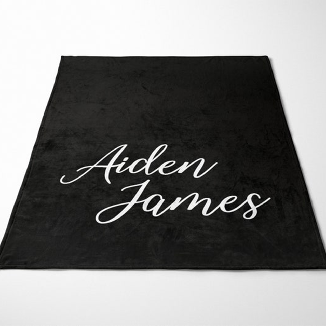 Personalized Black And White Nursery Baby Flannel Blanket