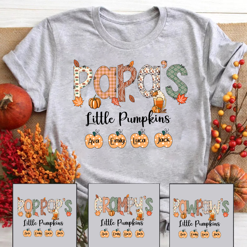 Personalized Fall Family Matching Grandparents Shirt