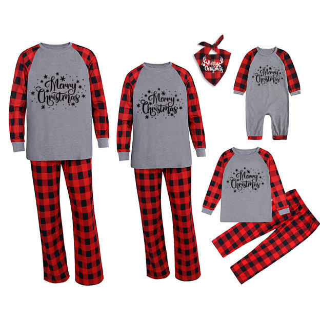 Merry Christmas Snow Print Family Christmas Pajamas