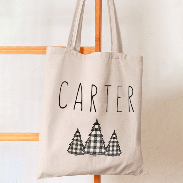Personalized Trees Christmas Tote Bag