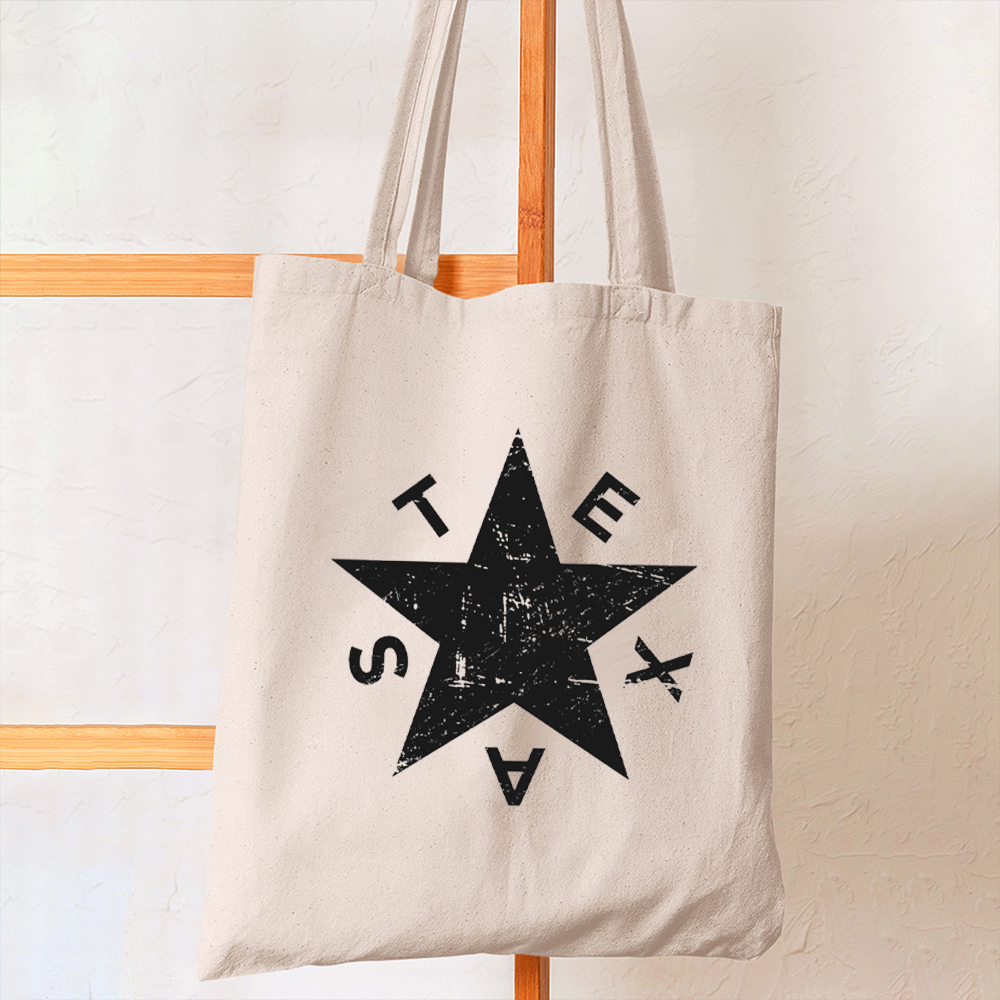 Distressed Lone Star Texas Tote Bag