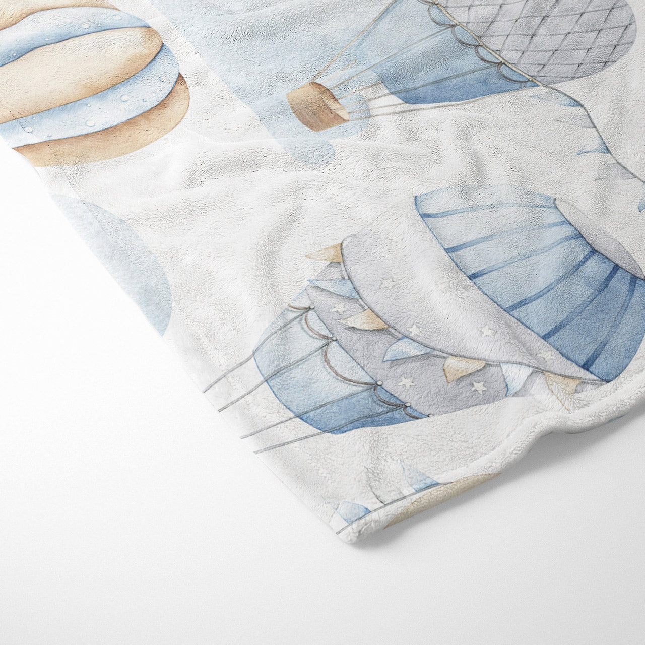 Personalized Hot Air Balloon Baby Flannel Blanket