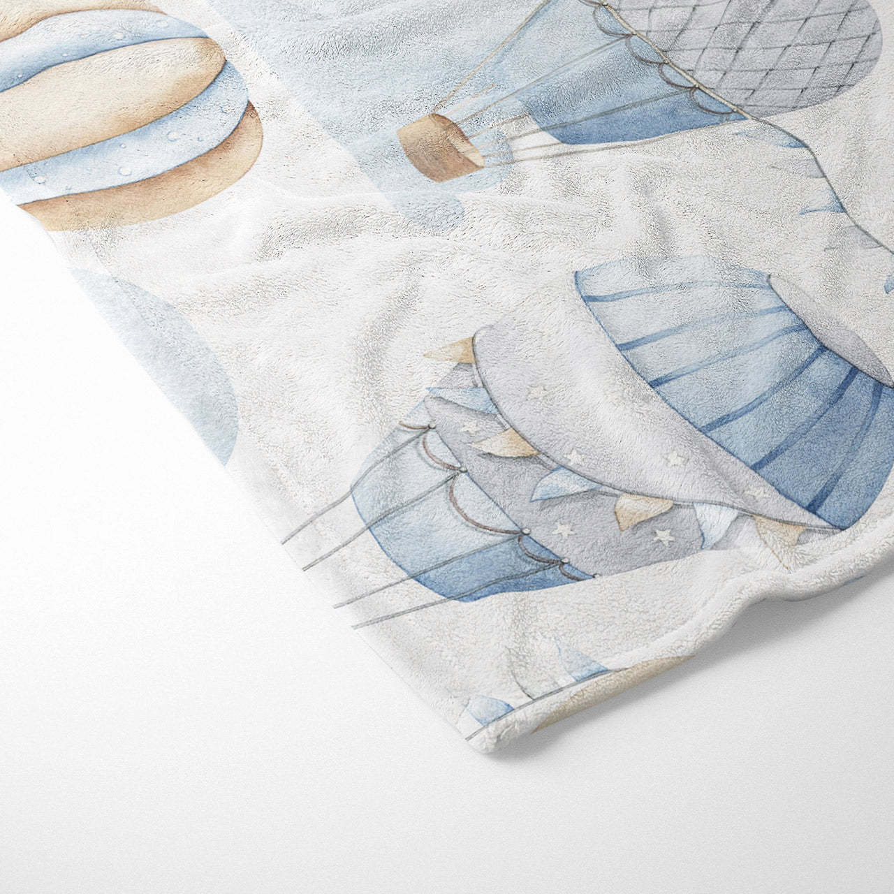 Personalized Hot Air Balloon Baby Flannel Blanket