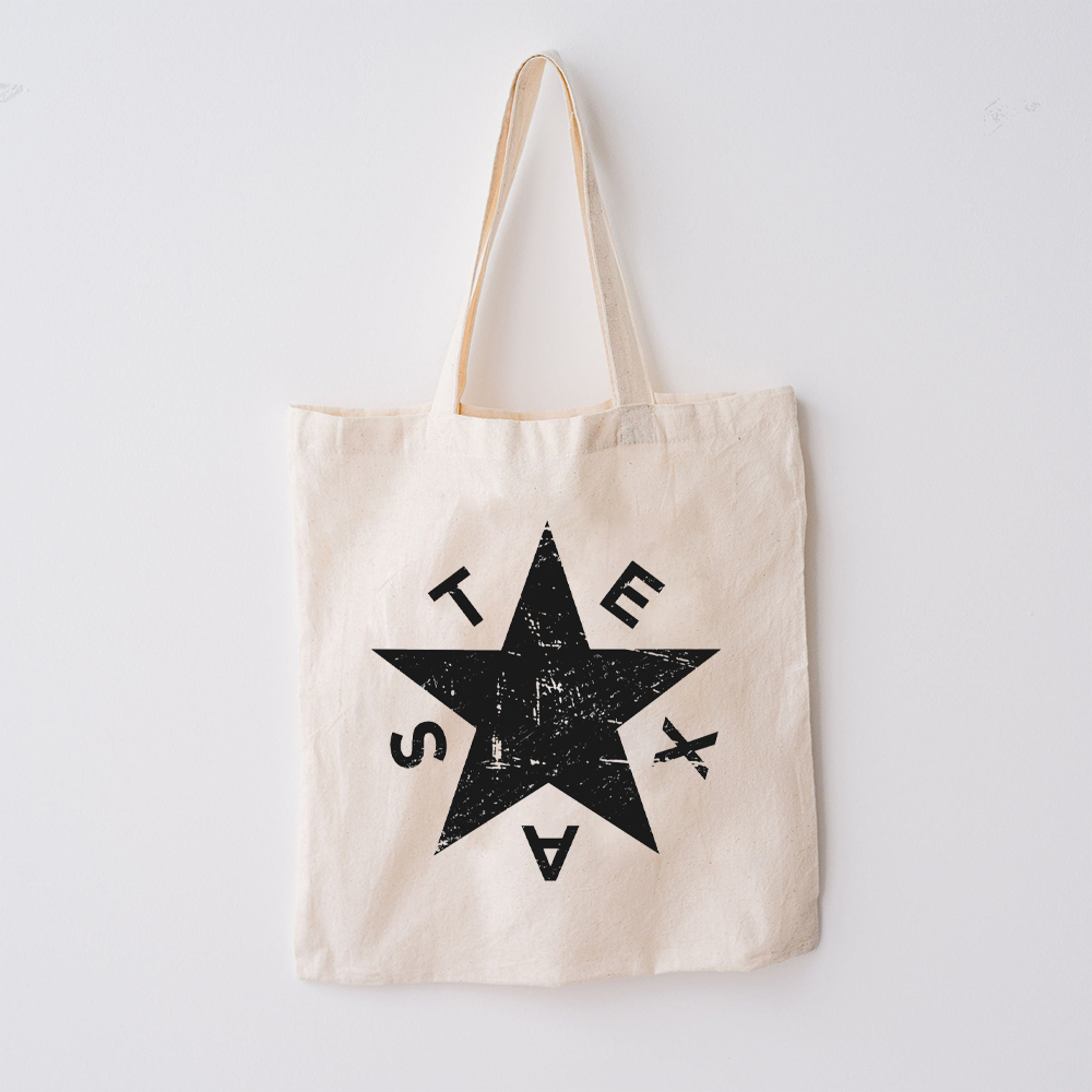 Distressed Lone Star Texas Tote Bag