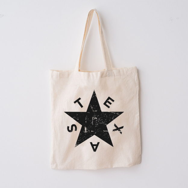 Distressed Lone Star Texas Tote Bag