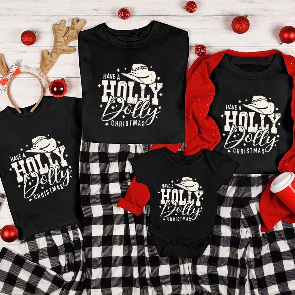 Holly Dolly Christmas Family Shirt