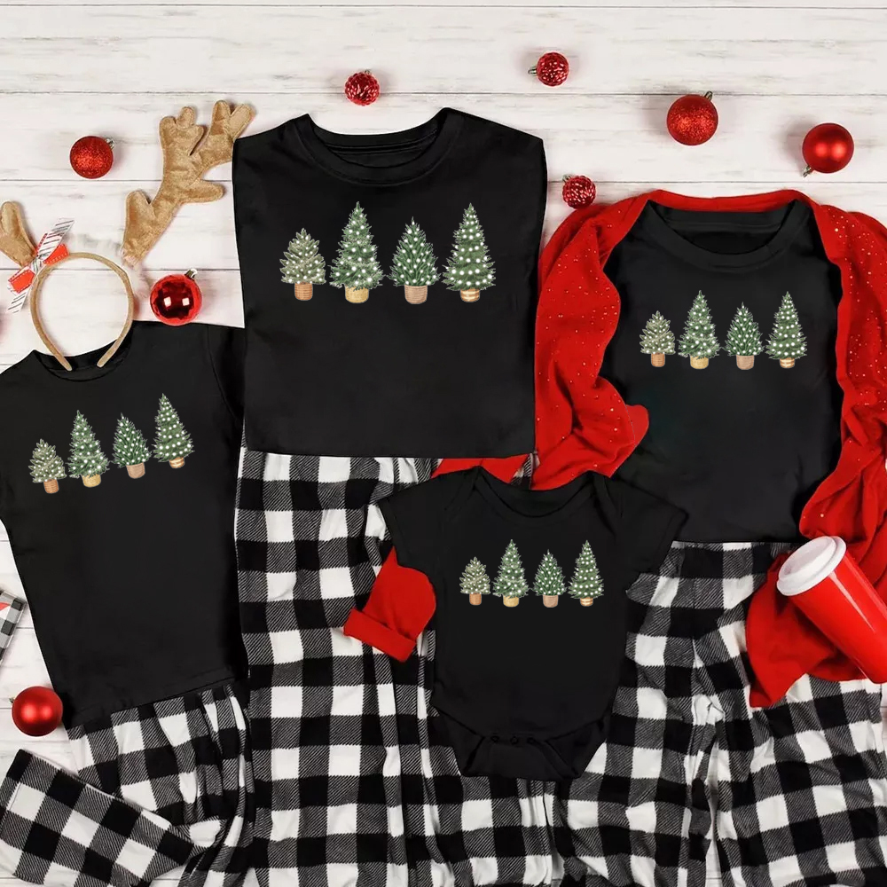 Snow Trees Christmas Family Matching Shirt