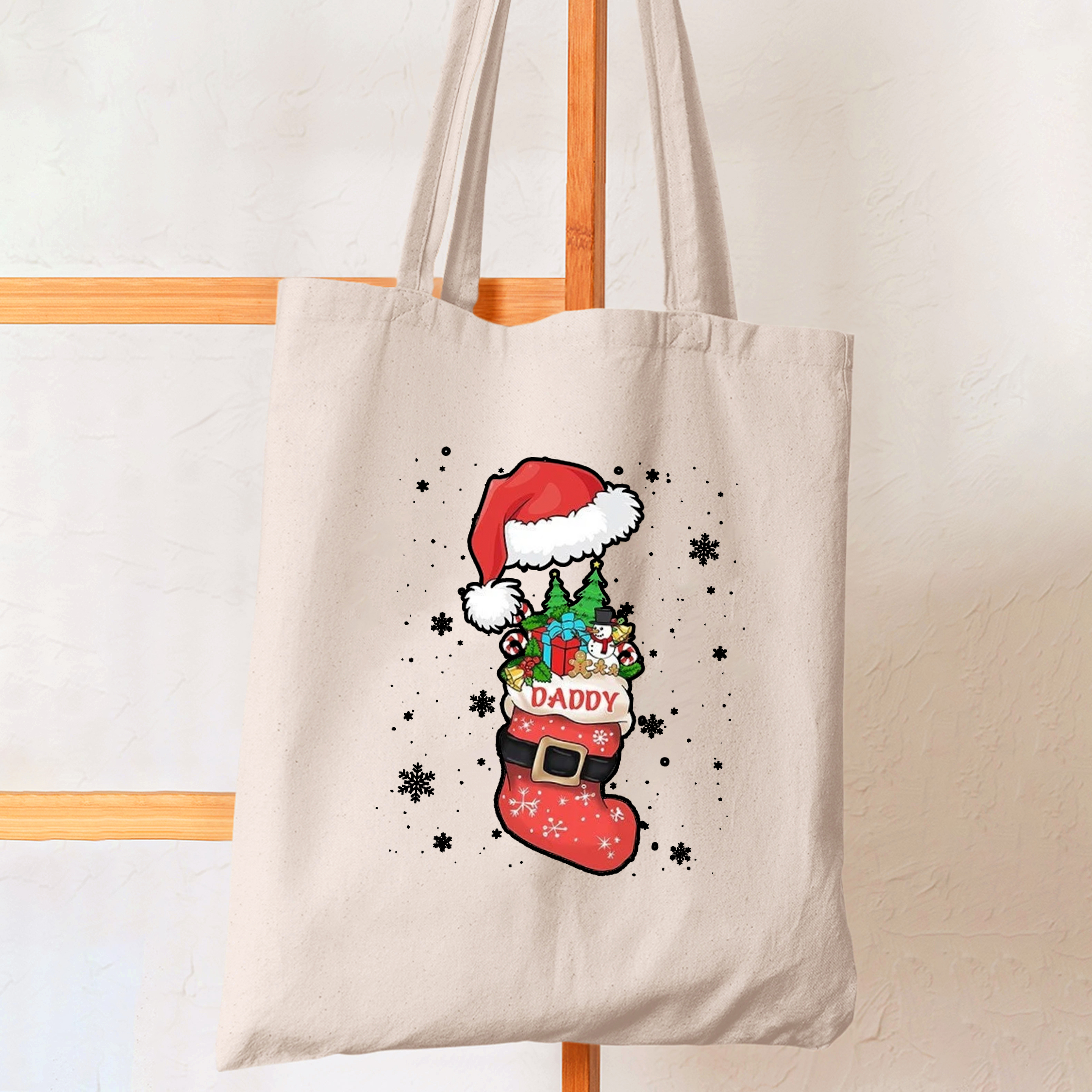 Personalized Hats&Boots Christmas Tote Bag