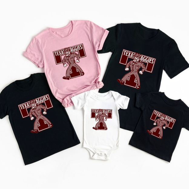 Vintage Texas Aggies Family Matching Shirts