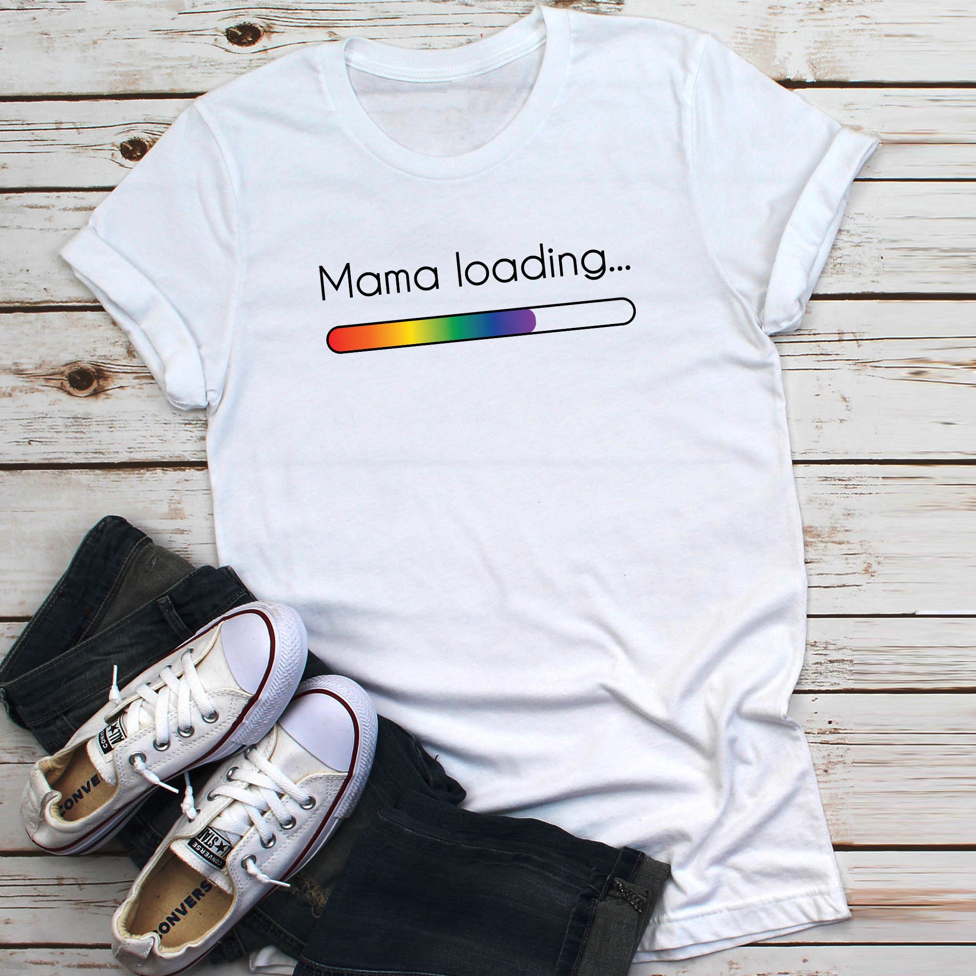 Lesbian Family Pregnancy Announcement LGBTQ Shirt & Baby Bodysuit
