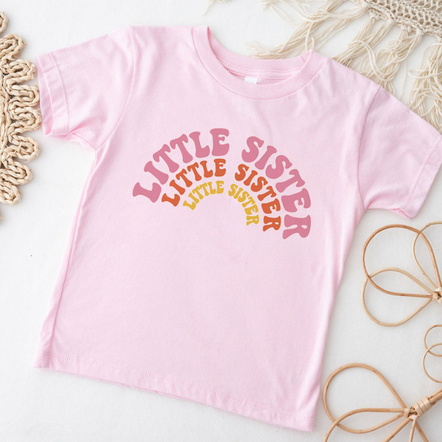 Little Sister Vintage Letter Shirt