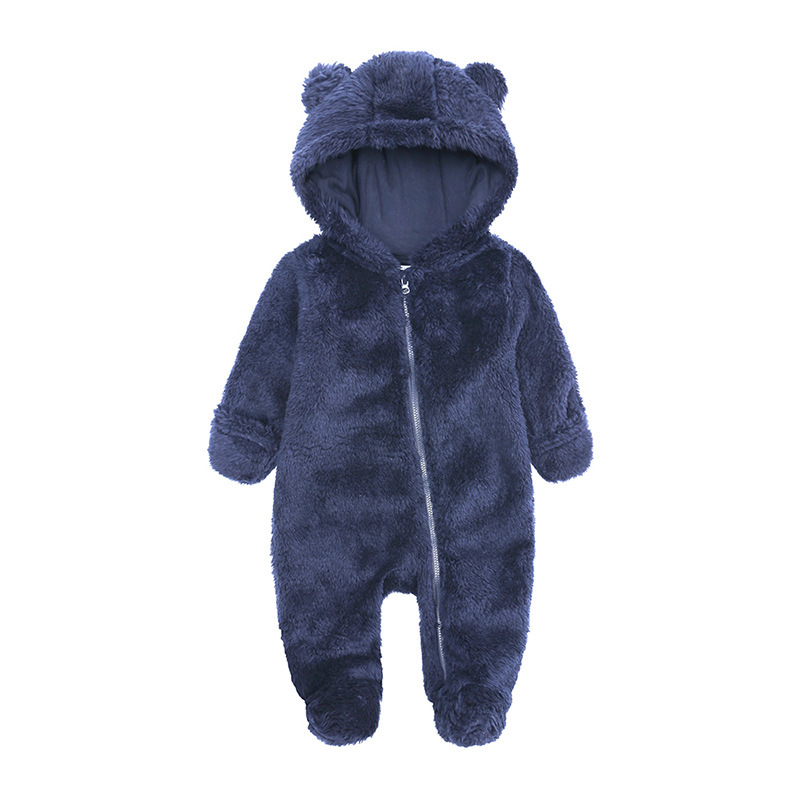 Cute Plush Bear Ears Romper