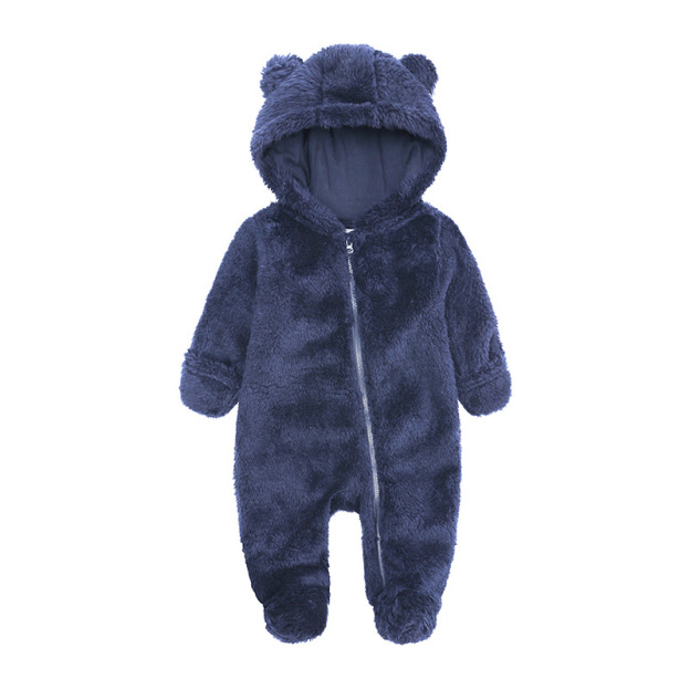 Cute Plush Bear Ears Romper