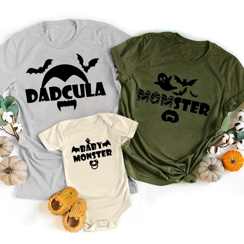 Little Monster Family Halloween Ghost Tees