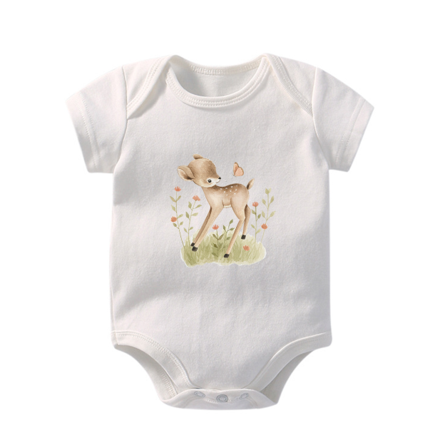 Deer And Butterfly Baby Bodysuit