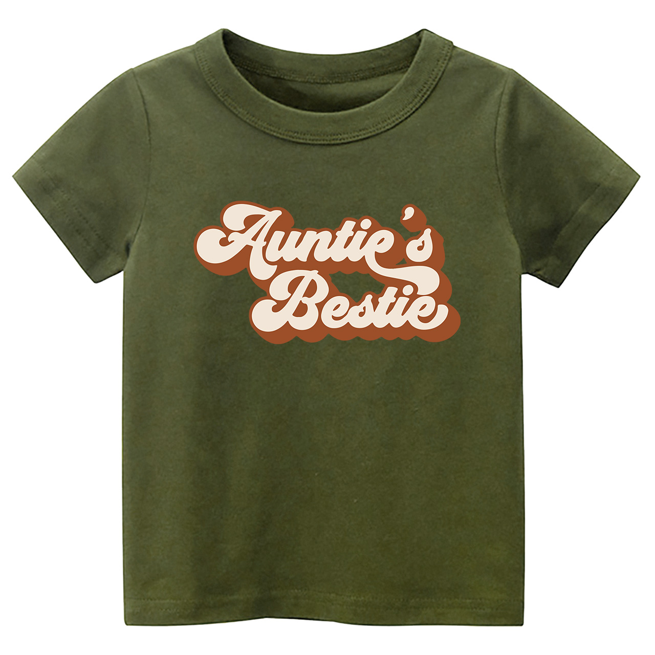 Auntie's Bestie Retro Natural Kids T-shirts