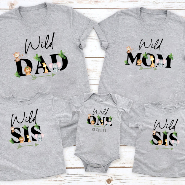 Wild Family Birthday Family Matching Shirt