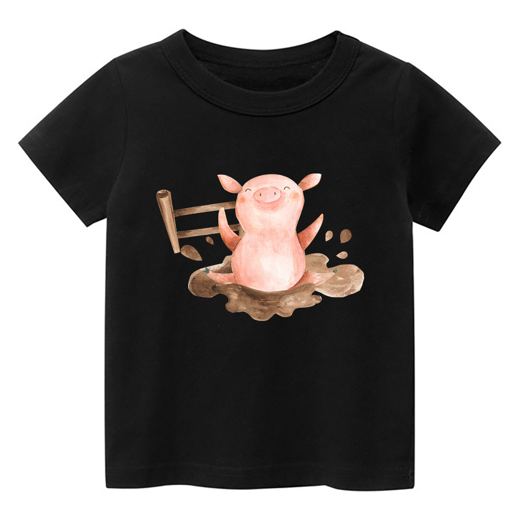 Cute Mud Pig Kids T-Shirt