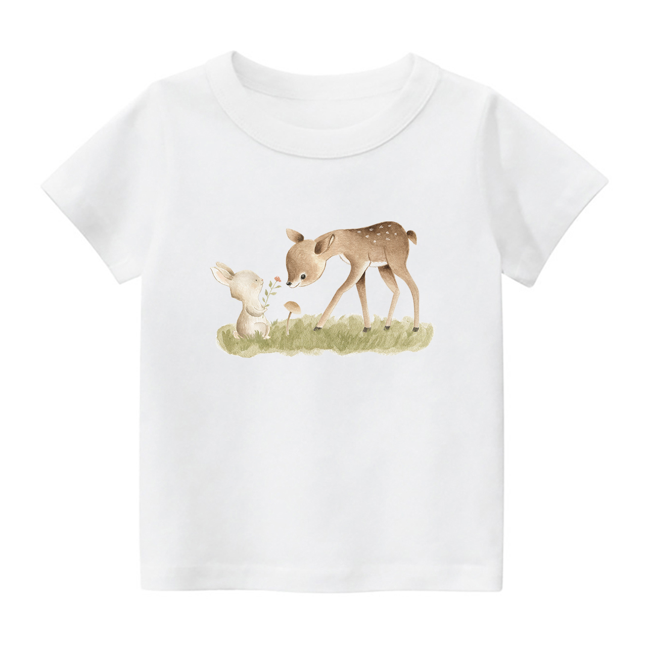 Friends Fawn & Rabbit Shirt For Kids