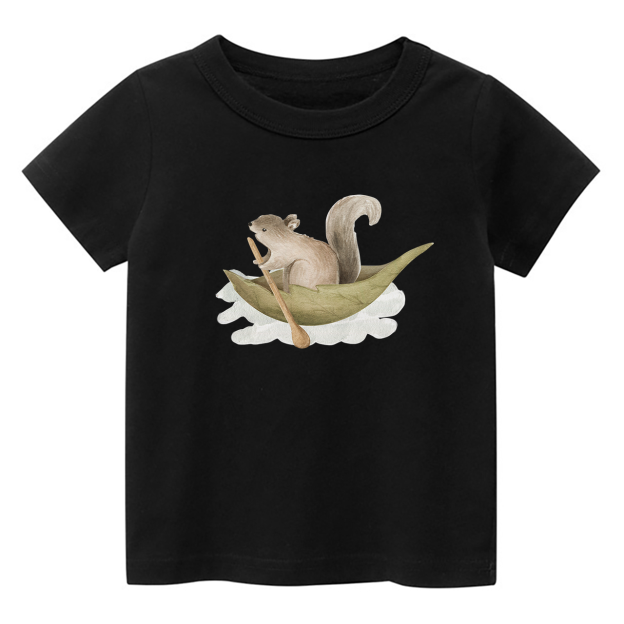 Little Squirrel Rowing Shirt For Kids