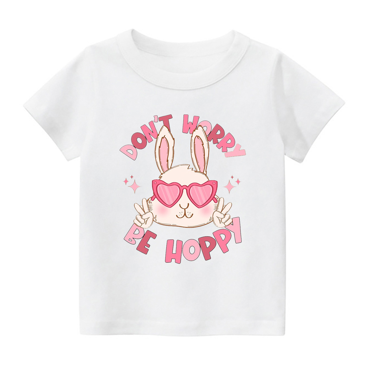 Be Hoppy Spring Easter Bunny Toddler Shirt