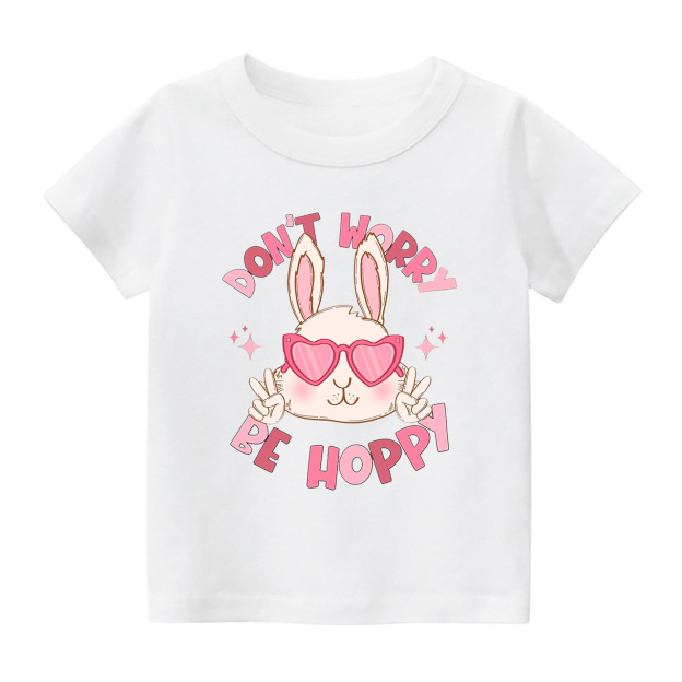 Be Hoppy Spring Easter Bunny Toddler Shirt