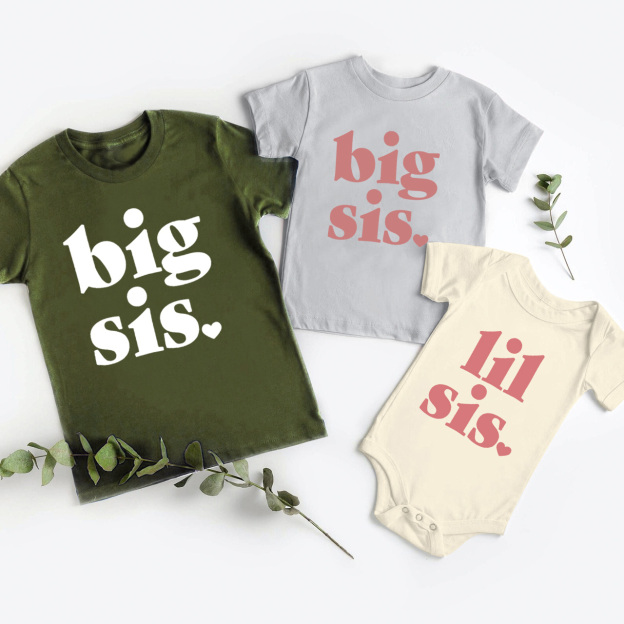 Big Sister Little Sister-Siblings Matching Tees