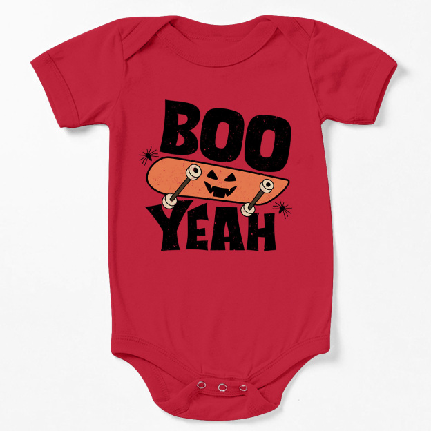 Boo Yeah pumpkin Halloween Baby Bodysuit