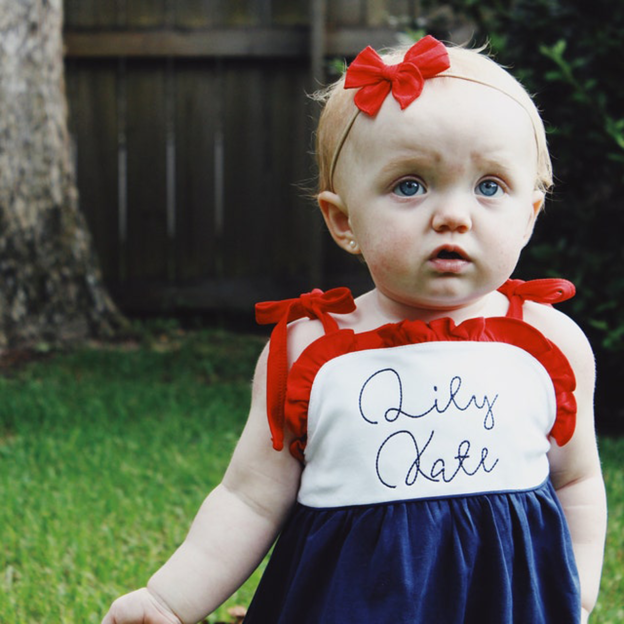 Personalized Girls Romper 0-24M