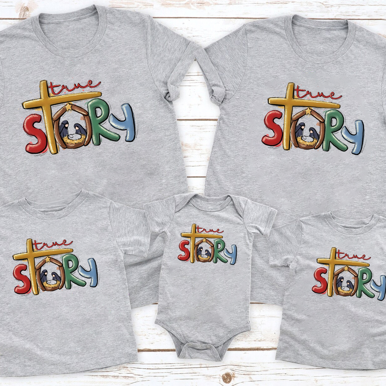 True Story Christian Christmas Family Matching Shirt