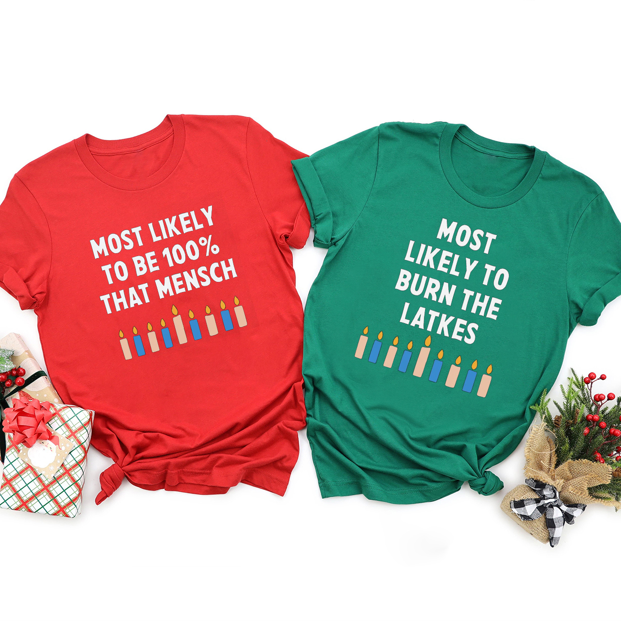 Most Likely 12 Designs Hanukkah Family Matching Shirt