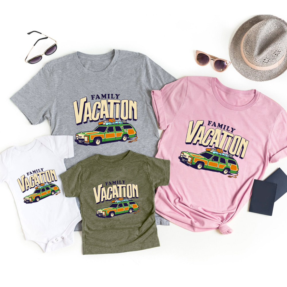 Vintage Car Family Vacation Shirts