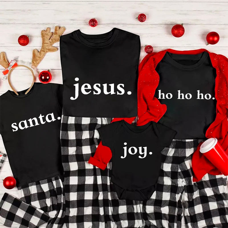 Christmas Words Family Matching Shirt
