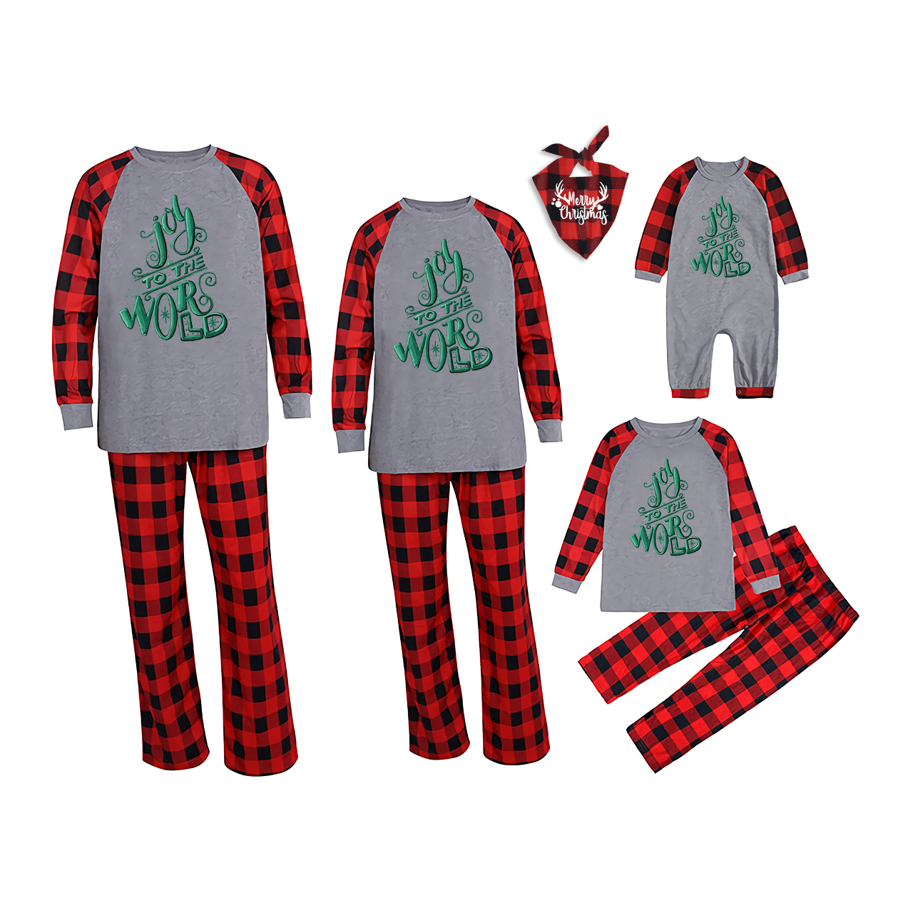 Joy World Christmas Tree Family Matching Pajamas