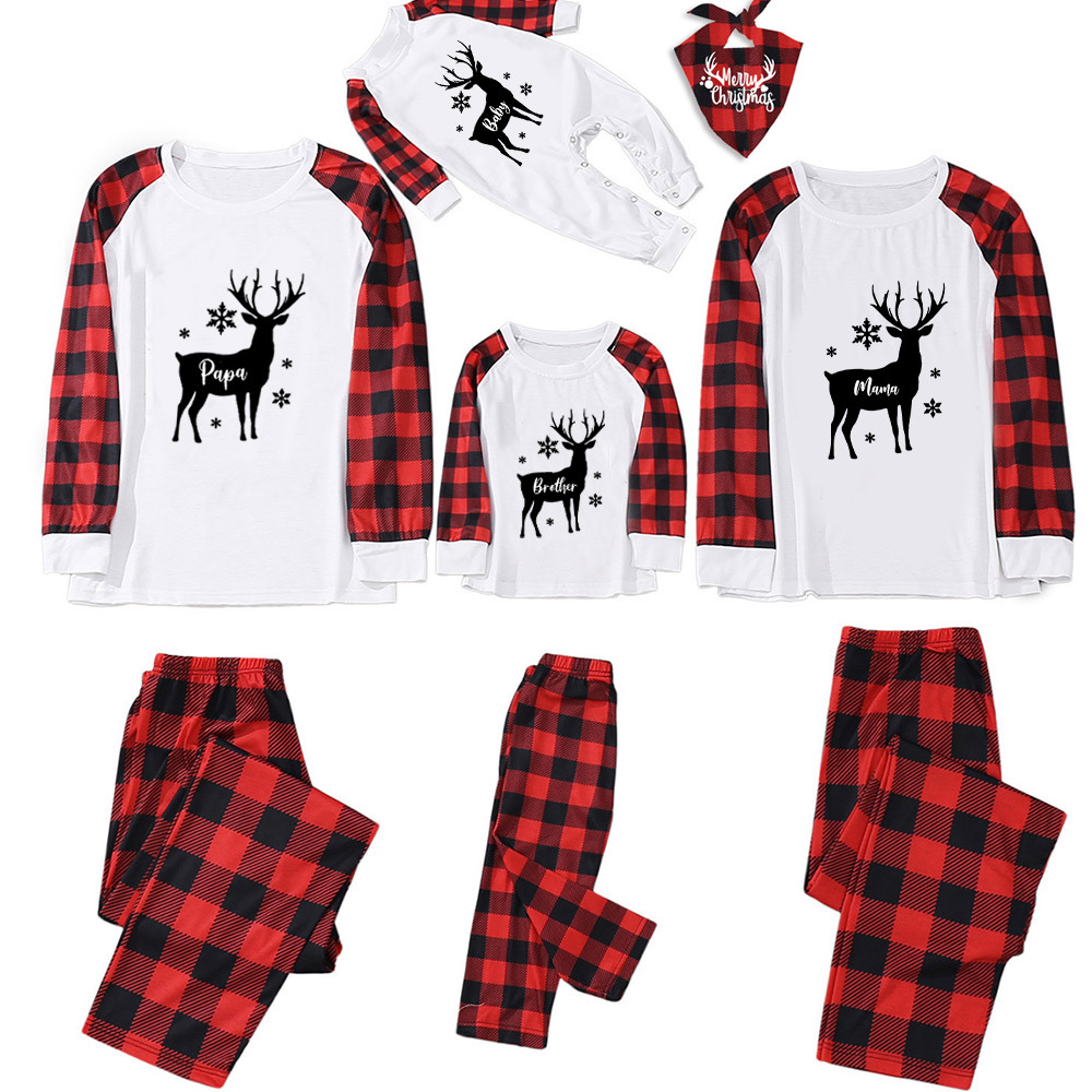 Snowflake Deer Christmas Family Matching Pajamas