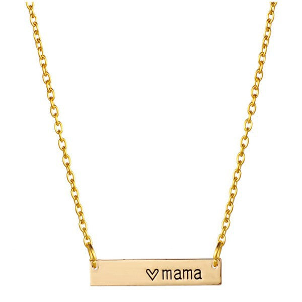 Dainty Nameplate Mama Necklace