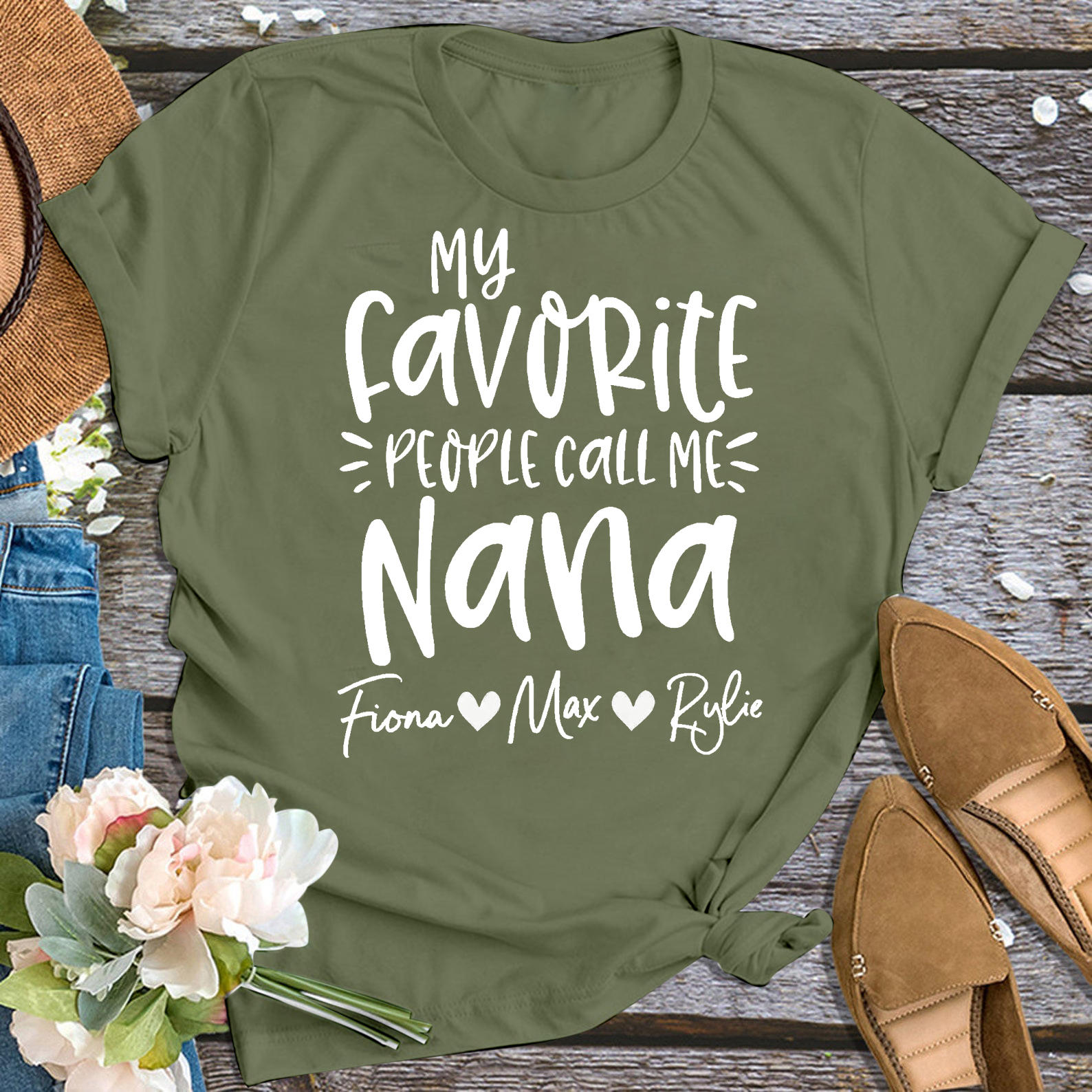Call Me Nana Grandma Shirt Personalized With Name