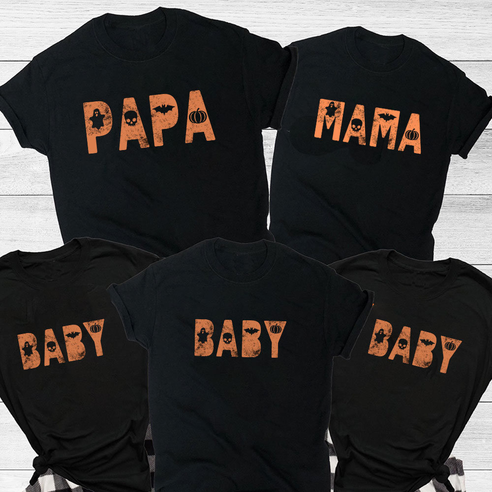 Halloween Design Family Matching Shirts