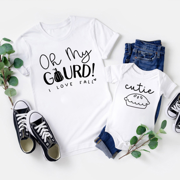 Mommy and Me Oh My Gourd Family Matching Shirt 
