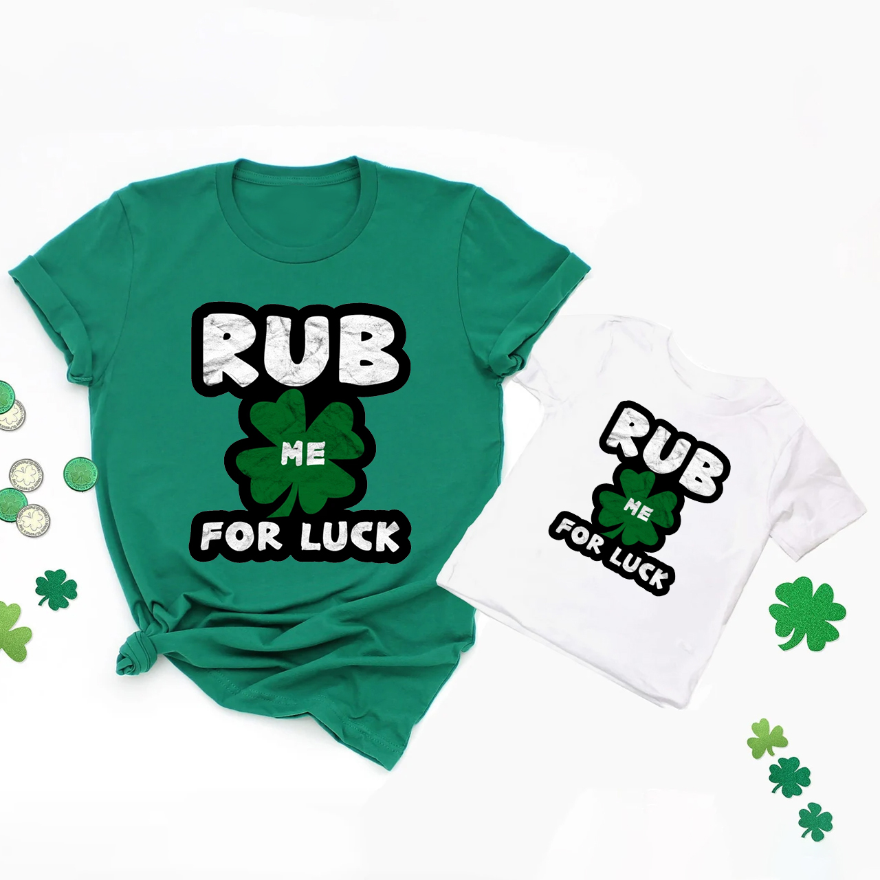 Rub Me For Luck St.Patrick's Day Matching Shirts