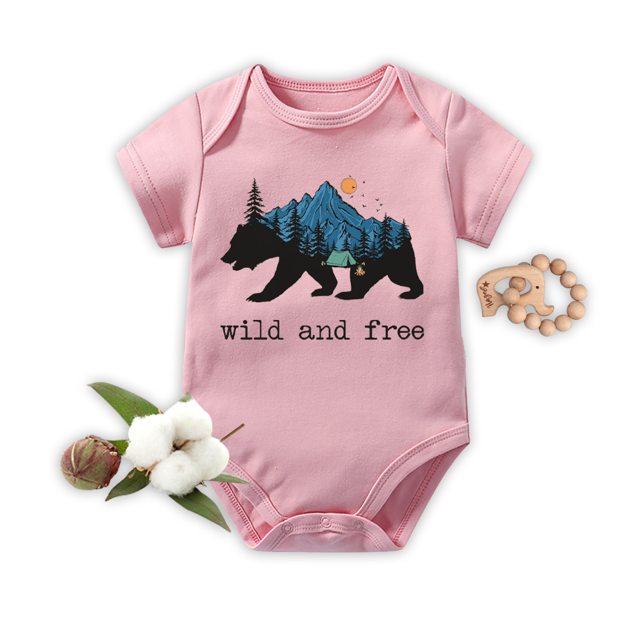 Wild And Free Baby Bodysuit
