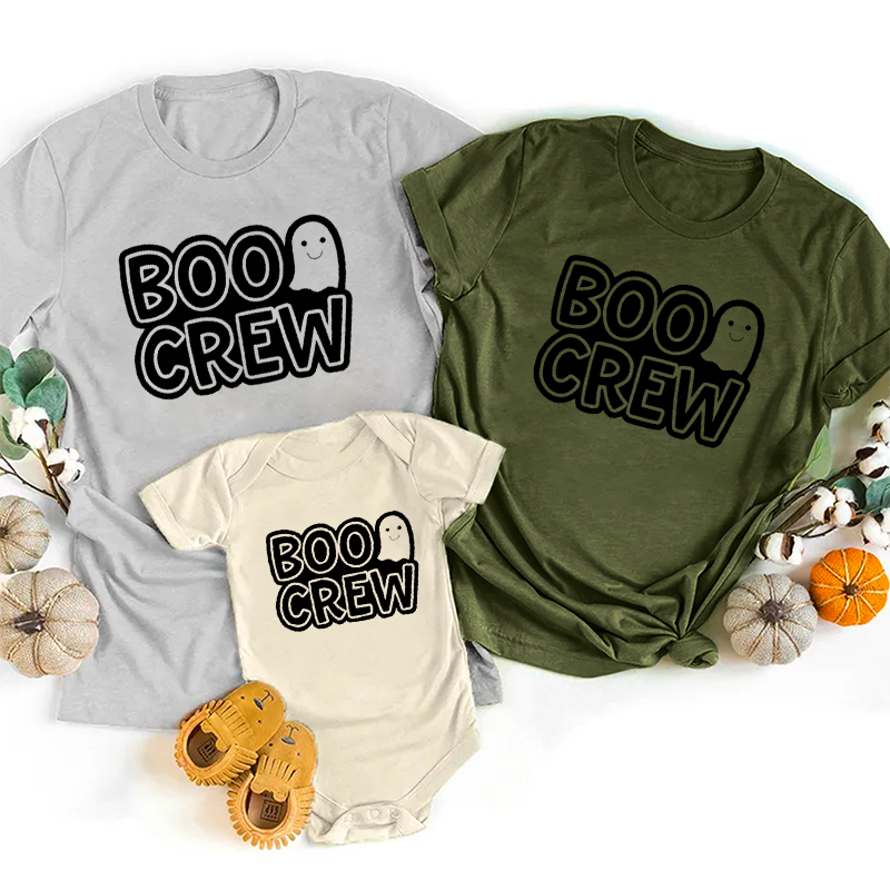 Halloween Boo Crew Squad Family Party Matching Shirt