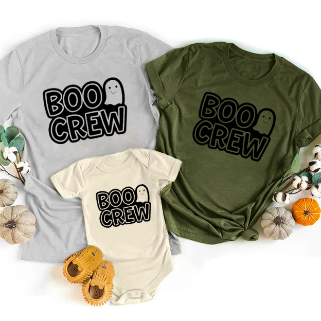 Halloween Boo Crew Squad Family Party Matching Shirt