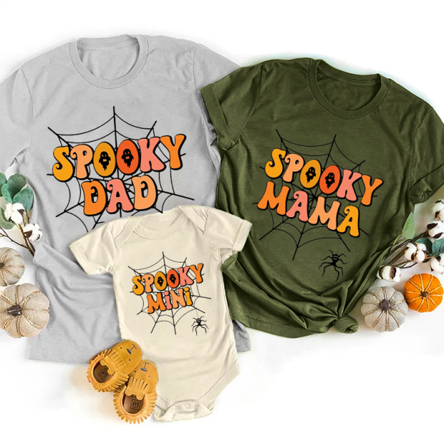 Matching Spooky Family Shirts For Halloween Party