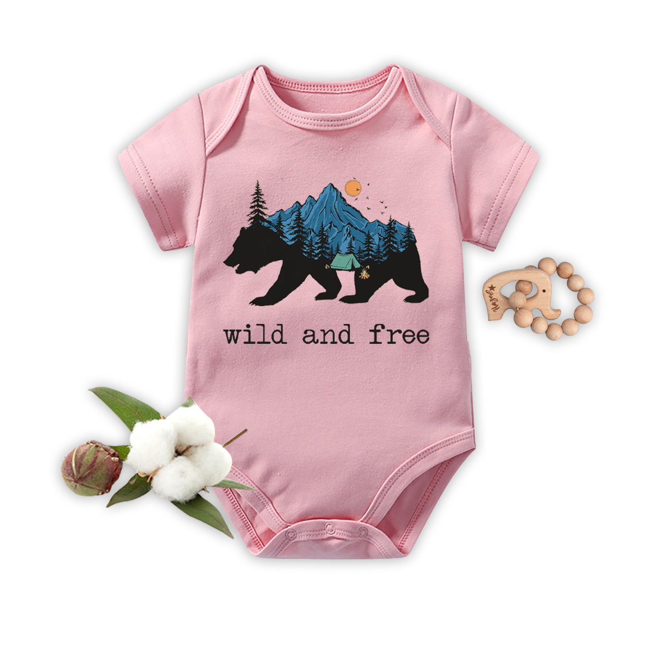 Wild And Free Baby Bodysuit
