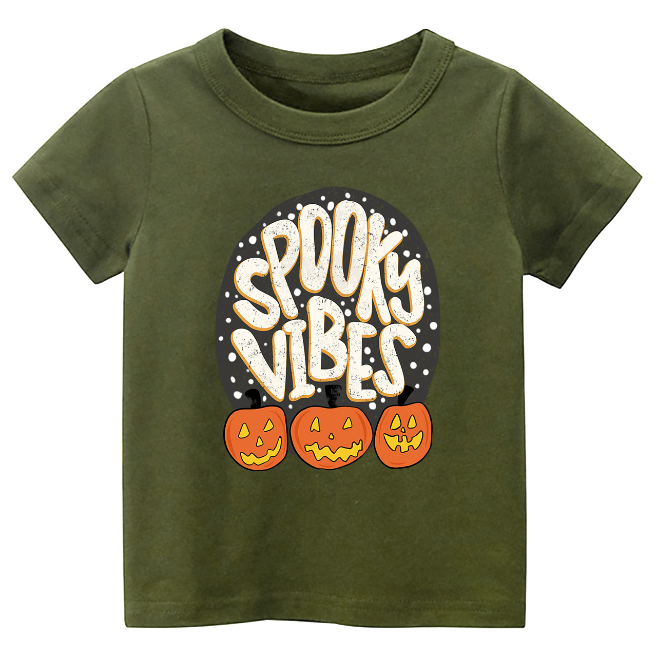 Spooky Vibes Toddler Retro Halloween Shirt